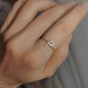 Gold Plated Letter Ring in alphabet “s”